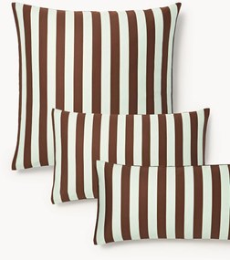 Gestreepte katoenen satijnen kussensloop Zani