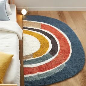 Vloerkleed voor kinderen in bio katoen, groot model, Niji