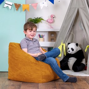 Morgan Corduroy Kinder Zitzakstoel - Okergeel