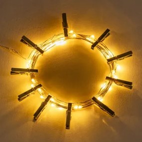 Decoratieve Led-slinger 3,50 M Met Knijpers Inça Goud - Sklum