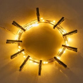 LED Decoratieve Slinger met clips (3,50 m) Inça Goud - Sklum