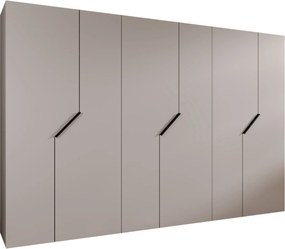 Kledingkast Hartford 596, Kasjmier, Zwart, 202x300x52cm, 203.5 kg, Kledingkast deuren: Met scharnieren