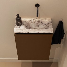 Mondiaz Ture DLux toiletmeubel 40cm rust met wastafel glace rechts zonder kraangat