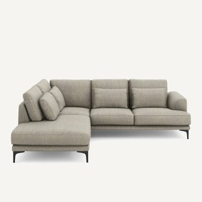 Linkse hoekbank met leuning in tweed, Marsile