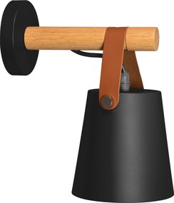 Wandlamp Metalen Wandlamp Met Zwarte Band APP466-1W Zwart