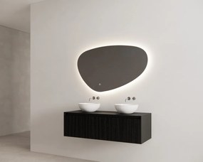 Gliss Design Timotheus badmeubel met ribbelfront 140cm black veneer