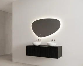 Gliss Design Timotheus badmeubel met ribbelfront 120cm black veneer