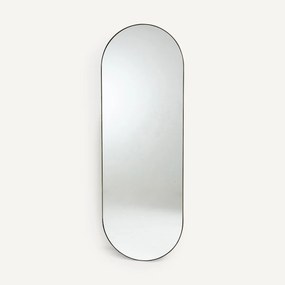 Spiegel in metaal met verouderde messing, H150 cm, Caligone