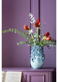 Kare Design Butterflies 35 Blauwe Vaas Met Vlinders