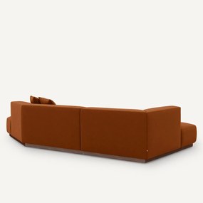 Linker open hoekbank fluweel, Jacopo