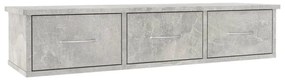vidaXL Wandschap met lades 88x26x18,5 cm spaanplaat betongrijs