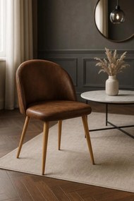 Vint kunstleren stoel