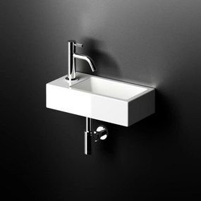 Clou Flush 3 fontein mineraalmarmer 36cm links wit glans