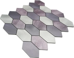 Zelfklevende Mozaïektegels Metaal | Picket Mauve | 30×30 cm | Keuken, Bad &amp; WC