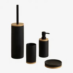 Elvan Bamboe Badkamerset Zwart - Sklum