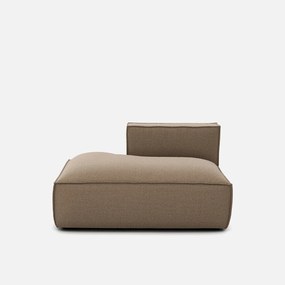 Links chaise longue-element voor modulaire bank, in structuurstof, Seven