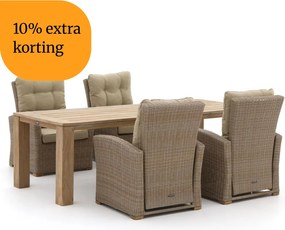 + 10% kassakorting | Diningset Intenso | 4 personen | Tuinset teakhout | 5-delig | Kees Smit Tuinmeubelen