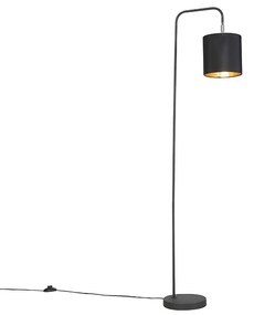 Stoffen Moderne vloerlamp zwart - Lofty Modern E27 cilinder / rond rond Binnenverlichting Lamp