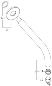 Mueller Ferro inbouw muuruitloop 25cm verouderd ijzer