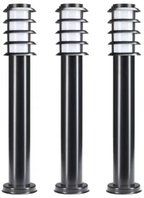 Tuinlamp Soll 2 set 3 stuks zwart E27 fitting weersbestandig IP44 Tuinverlichting Zwart