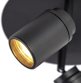 Moderne badkamer Spot / Opbouwspot / Plafondspot zwart 2-lichts IP44 - Ducha Modern GU10 IP44 rond Lamp