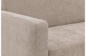 Goossens Zitmeubel Key West bruin, stof, 2-zits, modern design met ligelement rechts