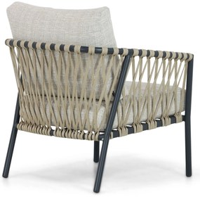 Stoel en Bank Loungeset 5 personen Aluminium/rope Grijs  Lifestyle Garden Furniture Feraro