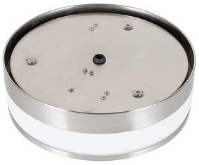 Moderne plafondlamp staal 28 cm IP44  - Flavi