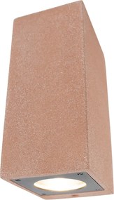 Moderne buiten wandlamp terracotta 2-lichts IP44 - Pompei