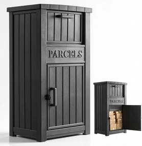 VEVOR Pakketbus met pakketvak, 615x473x1121 mm, pakketontvangst direct aan de deur, PP-materiaal, capaciteit voor 3-5 standaard bezorgpakketten, afsluitbaar en diefstalbestendig.