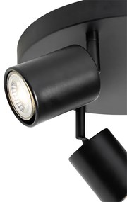 Moderne plafondlamp zwart verstelbaar rond 3-lichts - Java Modern GU10 Binnenverlichting Lamp