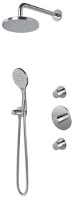 Hotbath Buddy IBS12 inbouw regendouche 30cm met 3 standen handdouche en plafondbuis 30cm chroom