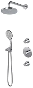 Hotbath Buddy IBS12 inbouw regendouche 30cm met 30cm plafondbuis chroom