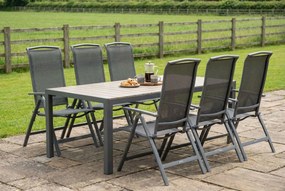 Tuinset 6 personen 217 cm Aluminium Grijs Lifestyle Garden Furniture Tirana/Young