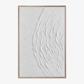 Decoratief Reliëf Schilderij Van Gips Severine 60x90 Cm Wit - Sklum