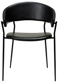 Dan-Form Crib Eetkamerstoel Gebogen Essenhout Zwart