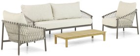 Stoel en Bank Loungeset 5 personen Aluminium/rope Taupe  4 Seasons Outdoor Allora/Sentis