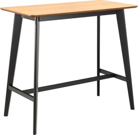 ROXY Natuurlijk Eiken/Zwart - BAR/KEUKENTAFEL HOOG HOUT FINEER
