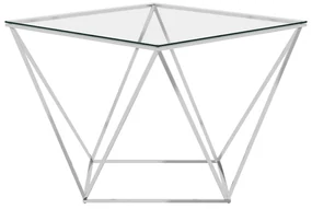 vidaXL Salontafel 80x80x45 cm roestvrij staal zilverkleurig