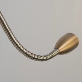 Wandlamp brons incl. LED met leesarm - Brescia Combi