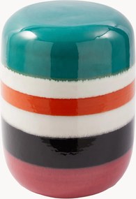 Ronde handgemaakte bijzettafel Striped Pill