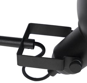 Industriële vloerlamp zwart met goud 1-lichts - Tommy