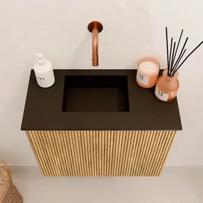 Mondiaz Joya 50cm toiletmeubel oak met wastafel faye links zonder kraangat urban