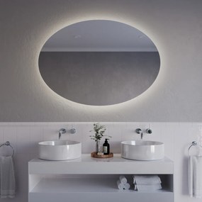 Ovale badkamerspiegel met LED verlichting A32 70x50