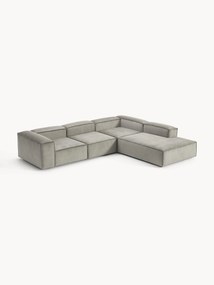 Modulaire ribfluwelen hoekbank Lennon (4-zits)