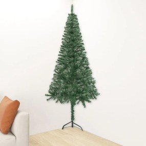 vidaXL Kunstkerstboom met LED's hoek 180 cm PVC groen