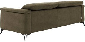 Goossens Excellent Bank Alma bruin, micro leer, 2,5-zits, urban industrieel