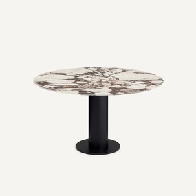 Uitschuifbaar rond tafelblad van keramiek, diameter 135 tot 180 cm, EXTENDO