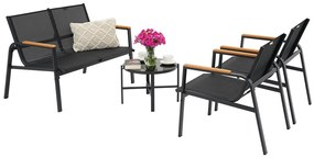 Moreno Garden Point tuinset zwart
