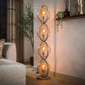 Vloerlamp Metalen Ringen Beige